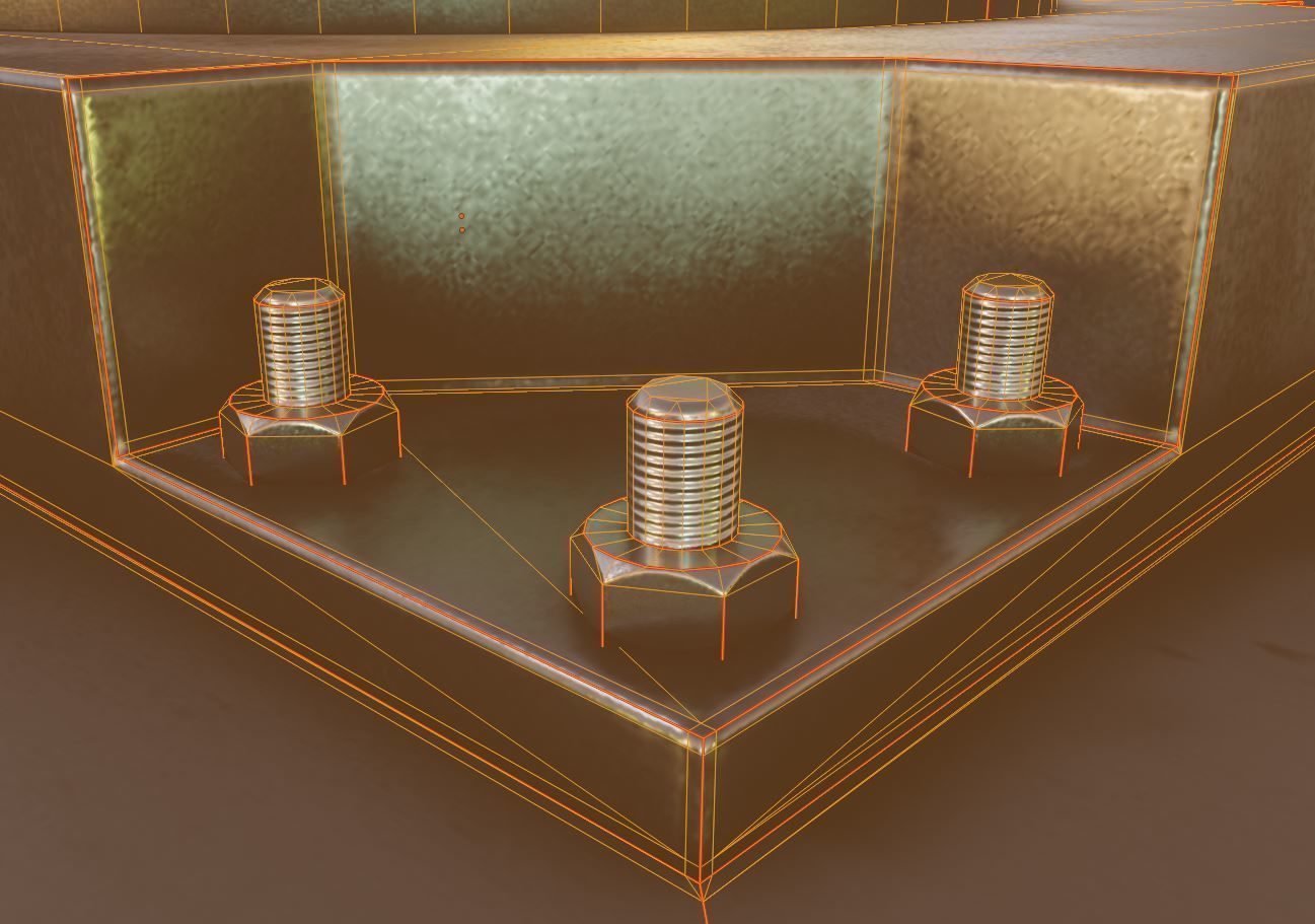 Rigged Industrial Robot Arm Alu Orange and Rusty Version 3D Model Collection_74