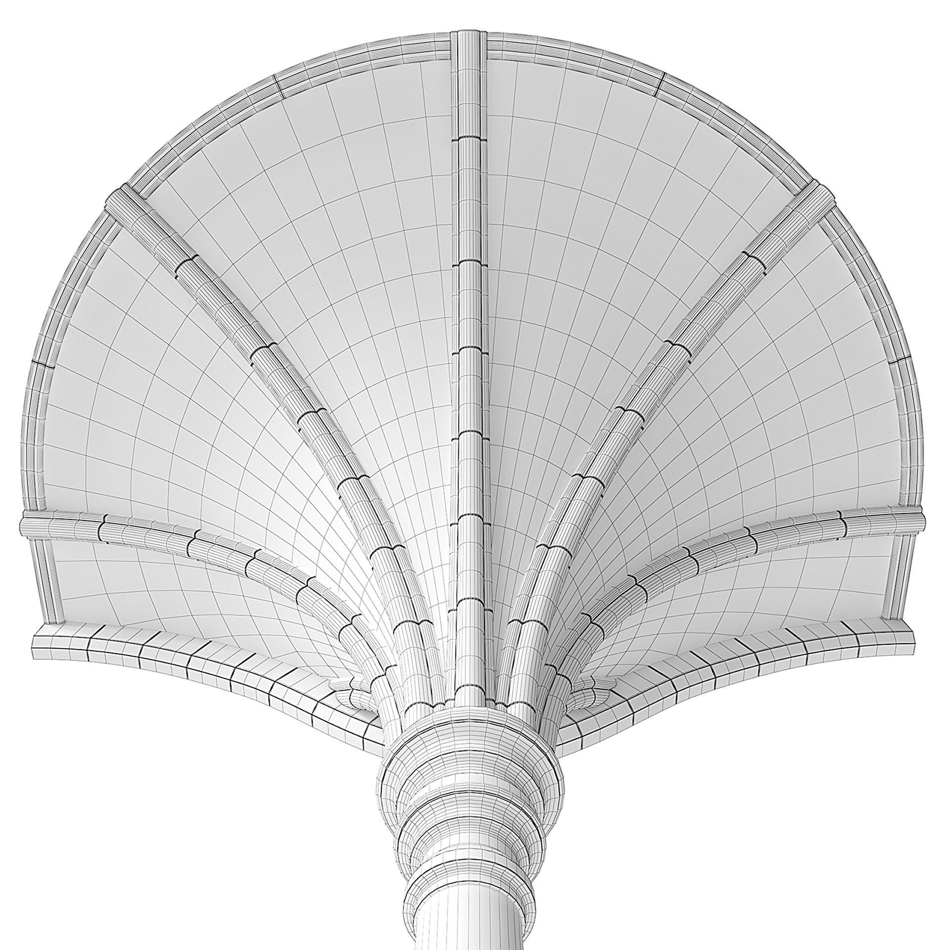 Throne Room Pillar Ceiling Side 3D model_2