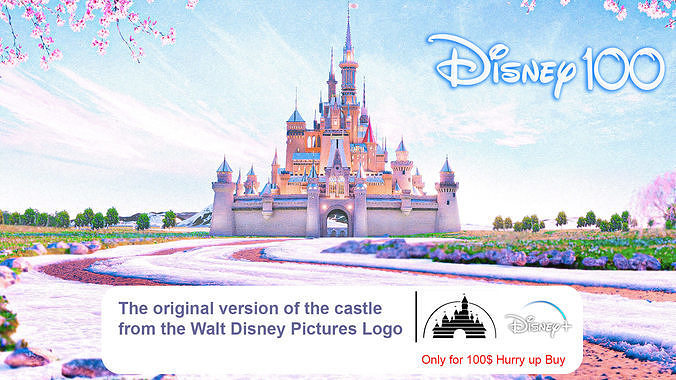Disney Castle 3d model 100 years of wonder  3D model