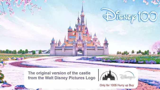 Disney Castle 3d model 100 years of wonder 