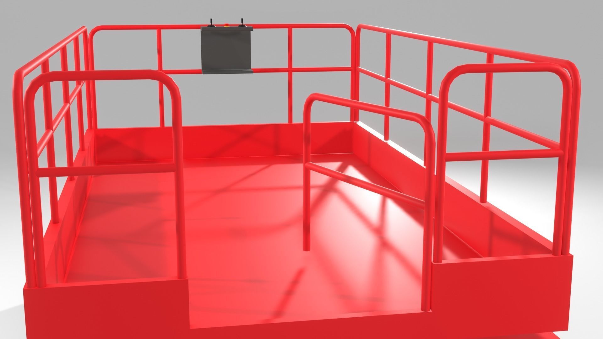 Scissor Lifter - Manlift Low-poly 3D model_6