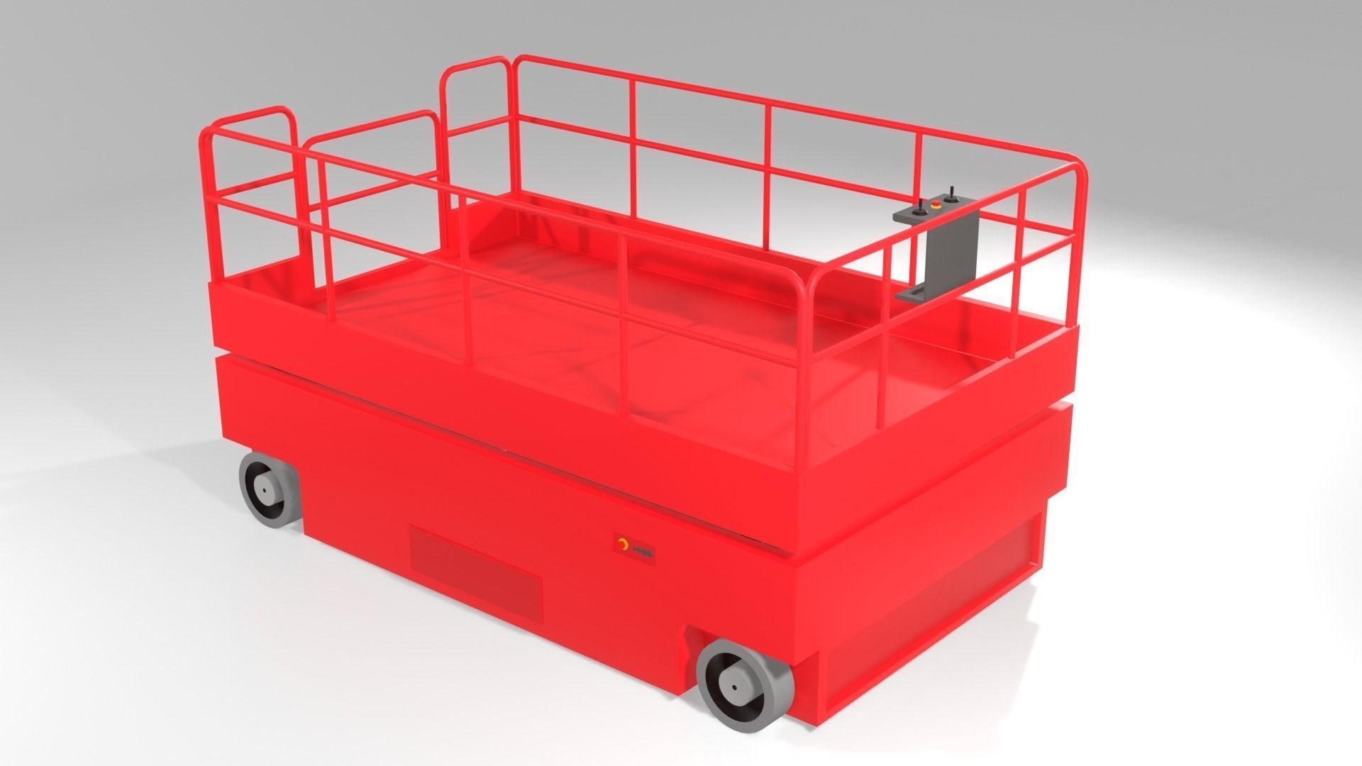 Scissor Lifter - Manlift Low-poly 3D model_4