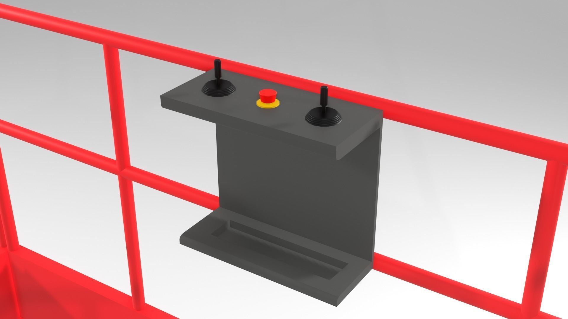 Scissor Lifter - Manlift Low-poly 3D model_7