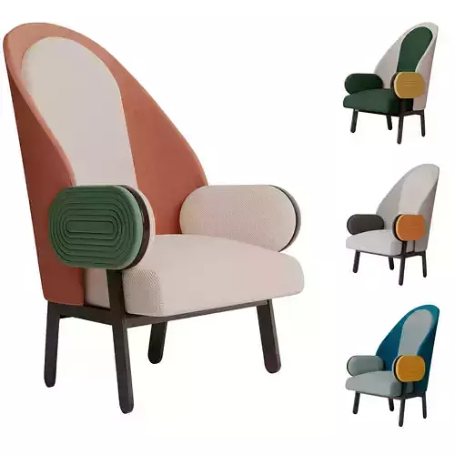 Moon by Charles Kalpakian Armchair