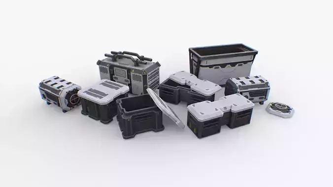 Sci-fi containers pack Unity UE