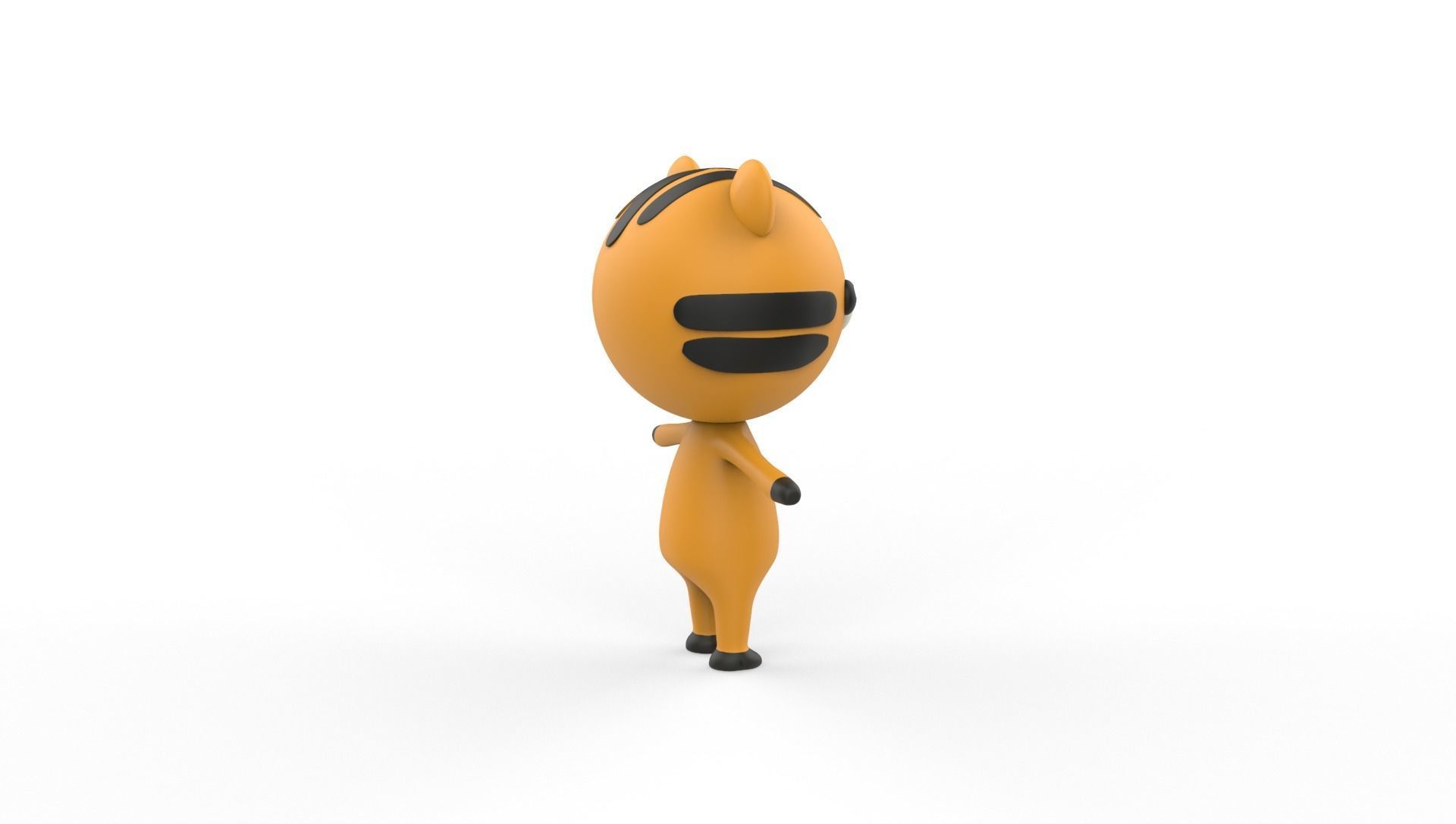 Stylized Tiger Animated v001 Low-poly 3D model_17