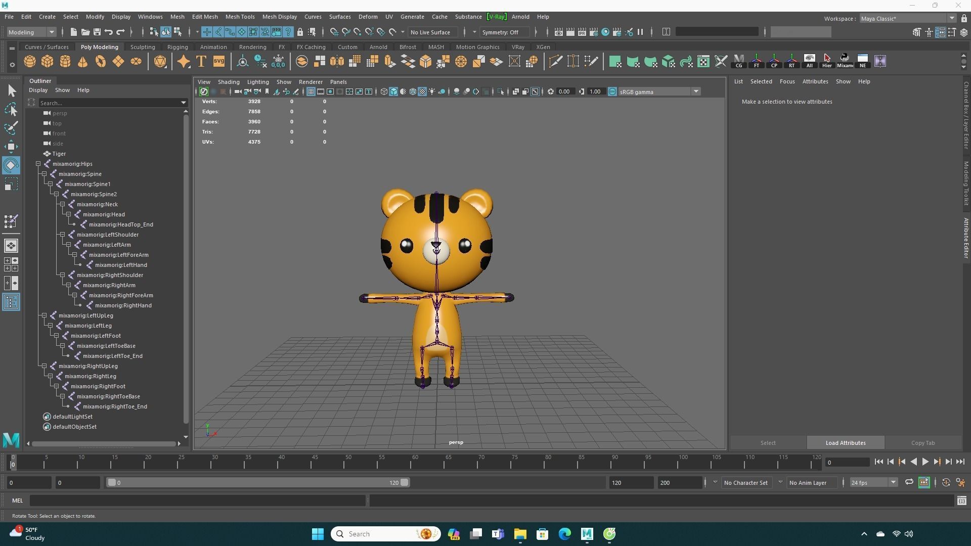 Stylized Tiger Animated v001 Low-poly 3D model_4