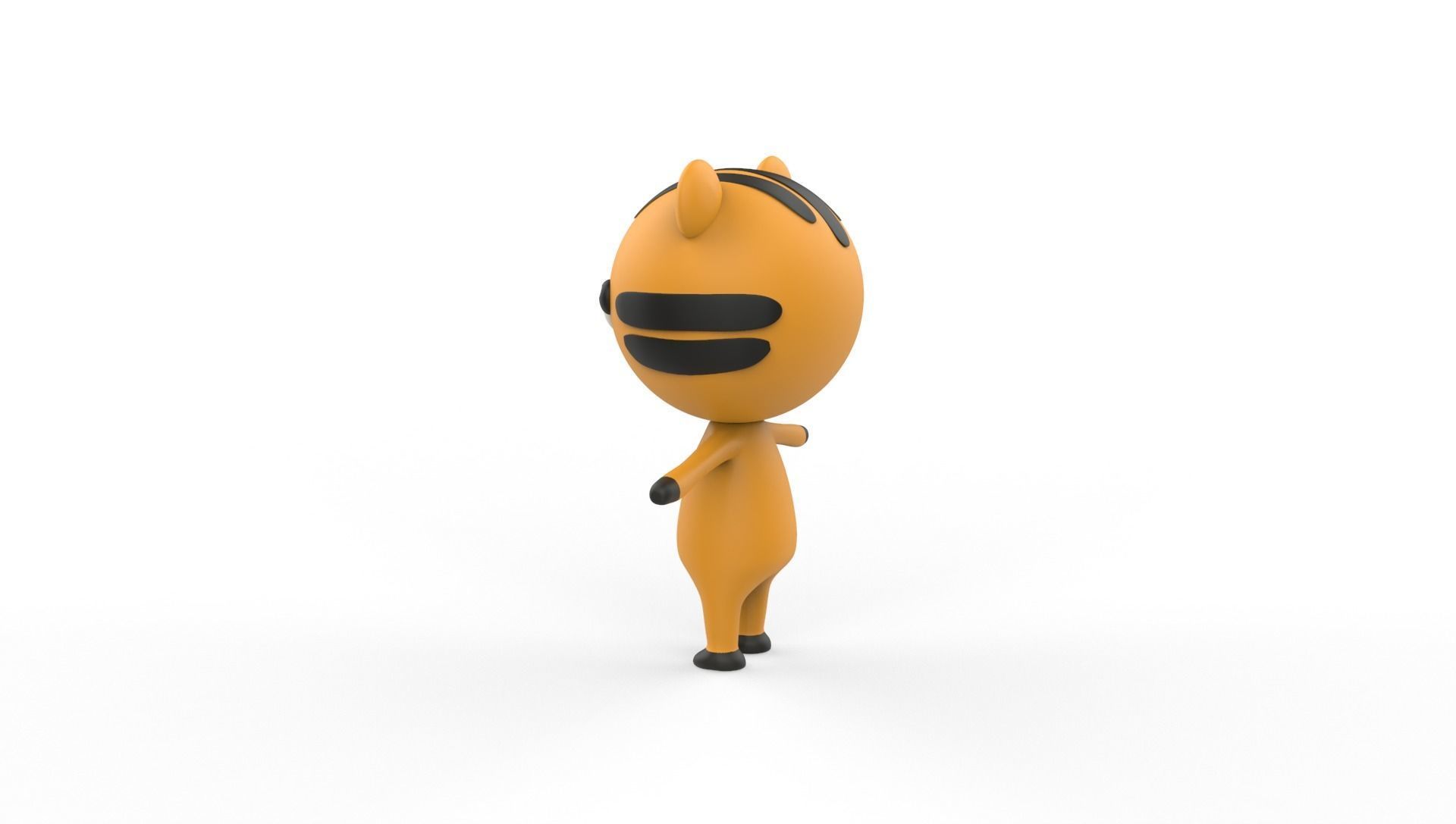 Stylized Tiger Animated v001 Low-poly 3D model_12