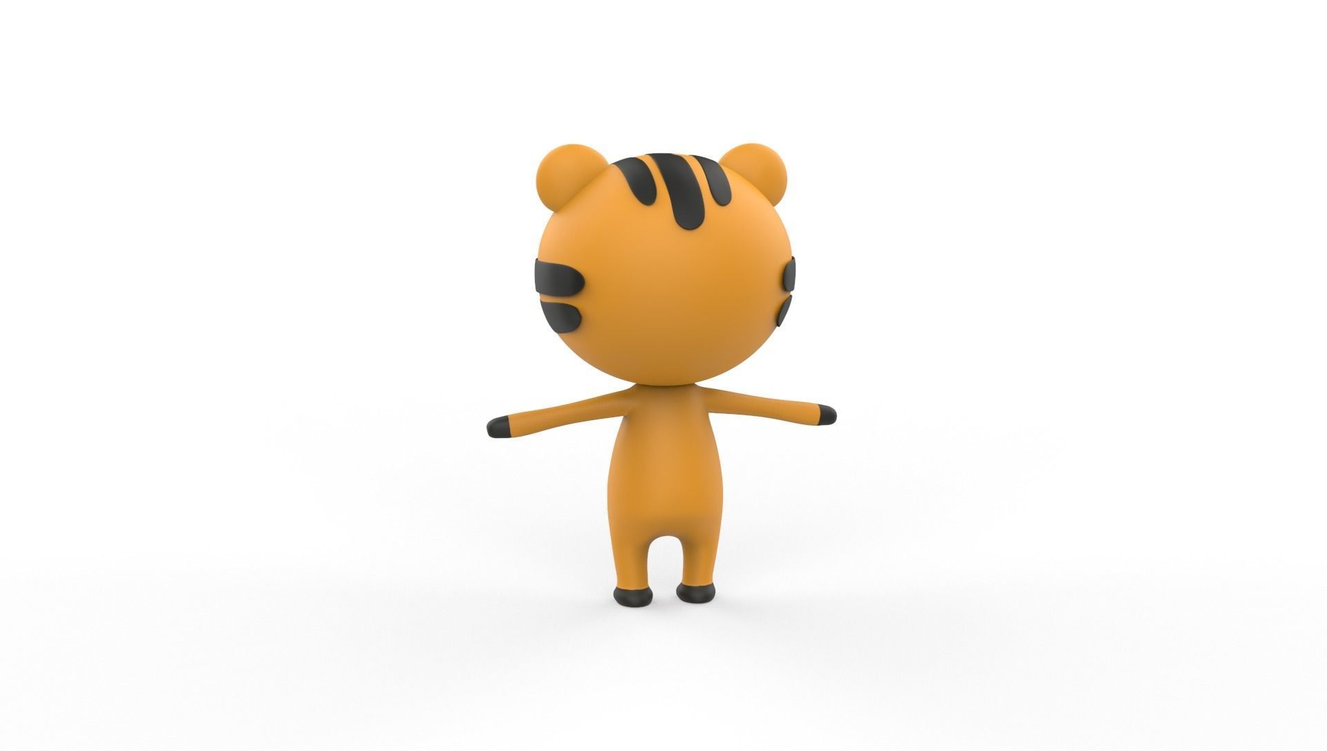 Stylized Tiger Animated v001 Low-poly 3D model_14