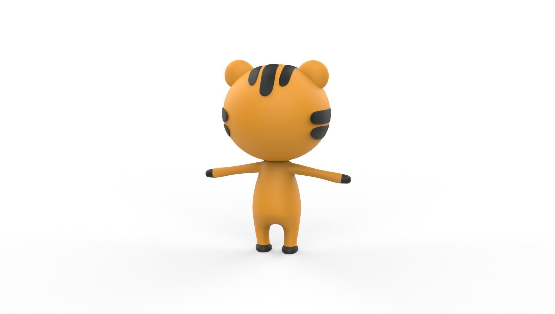 Stylized Tiger Animated v001 Low-poly 3D model_15