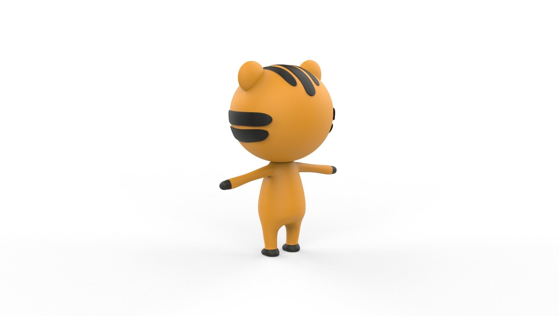 Stylized Tiger Animated v001 Low-poly 3D model_13