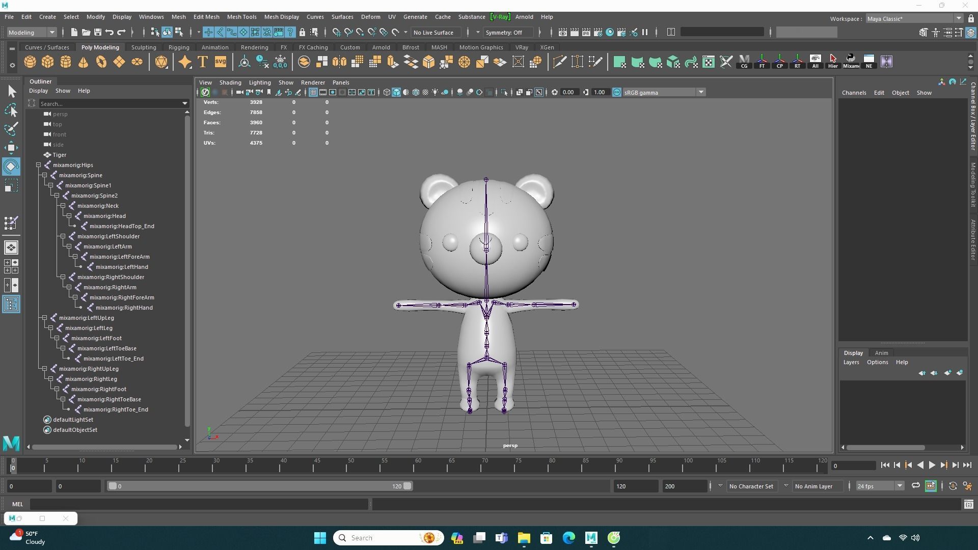 Stylized Tiger Animated v001 Low-poly 3D model_5