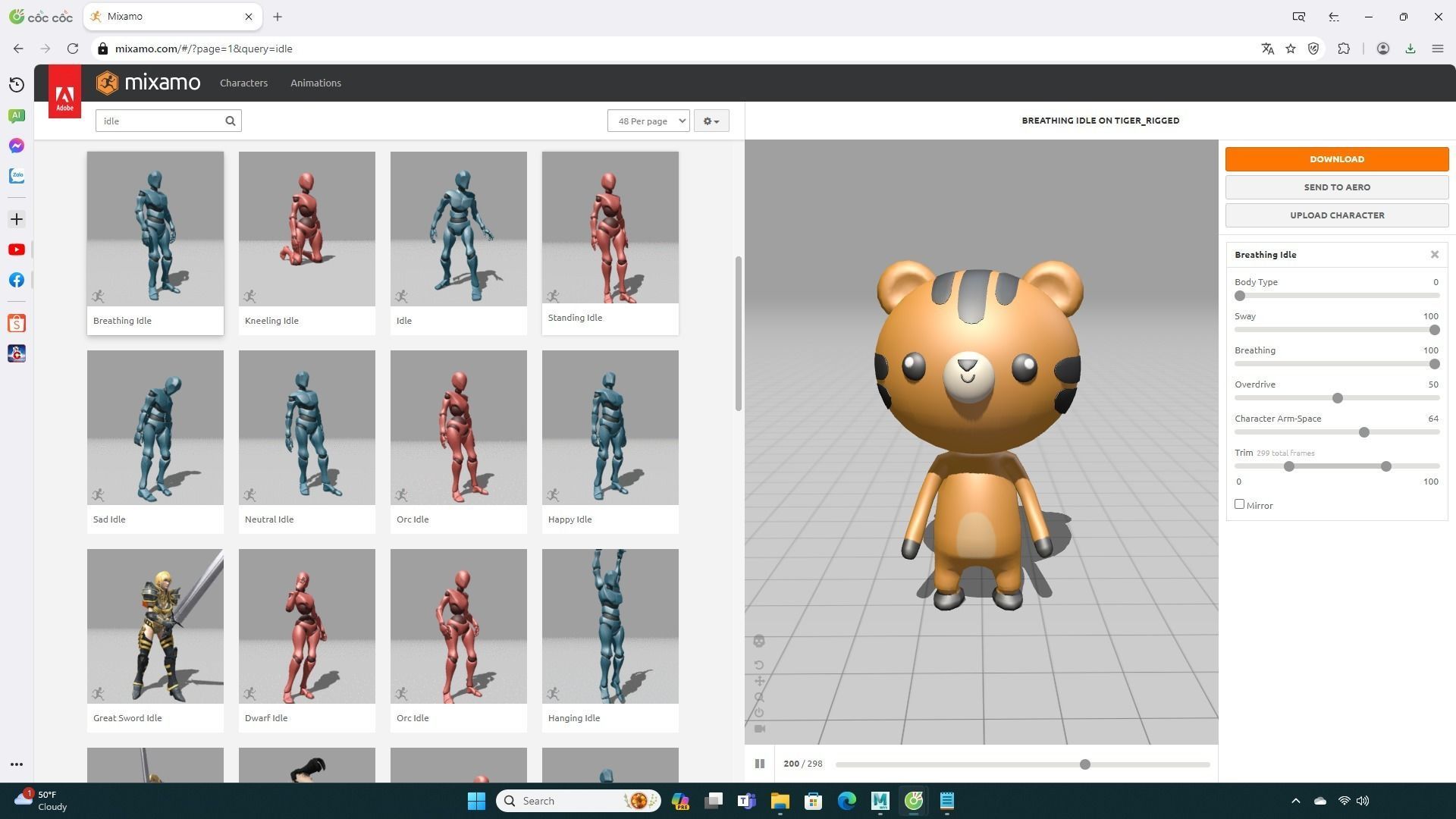 Stylized Tiger Animated v001 Low-poly 3D model_1
