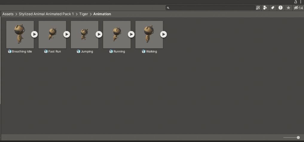 Stylized Tiger Animated v001 Low-poly 3D model_6