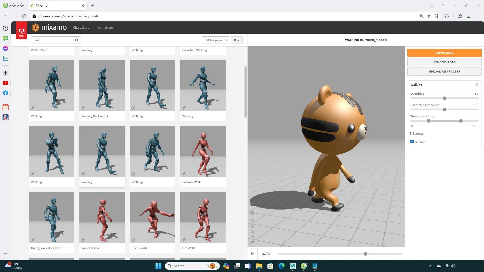 Stylized Tiger Animated v001 Low-poly 3D model_2