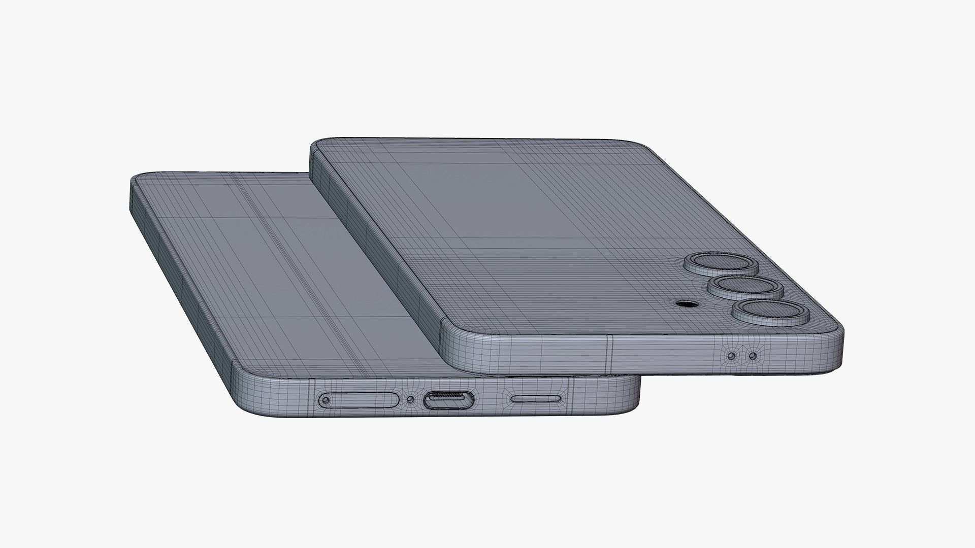 Samsung Galaxy S24 Plus Gray Low-poly 3D model_17
