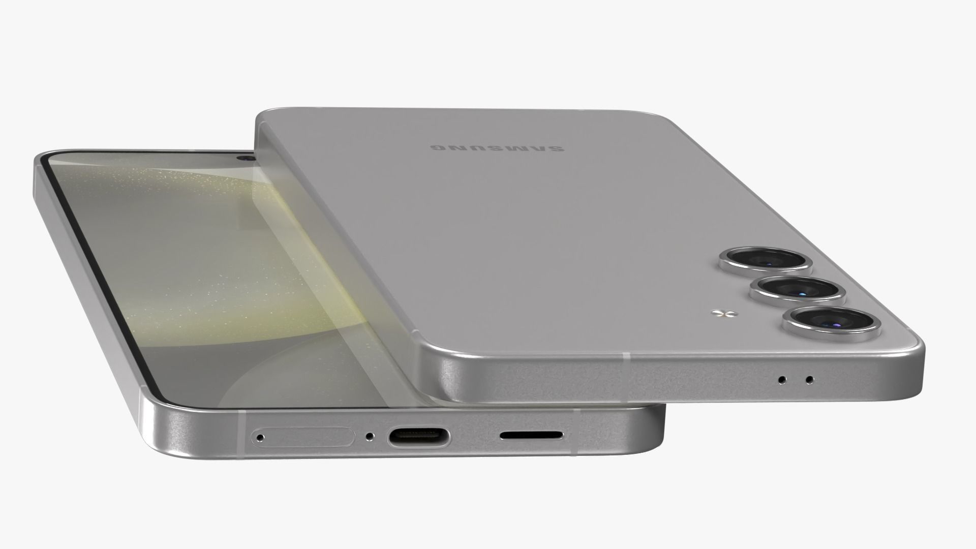 Samsung Galaxy S24 Plus Gray Low-poly 3D model_6