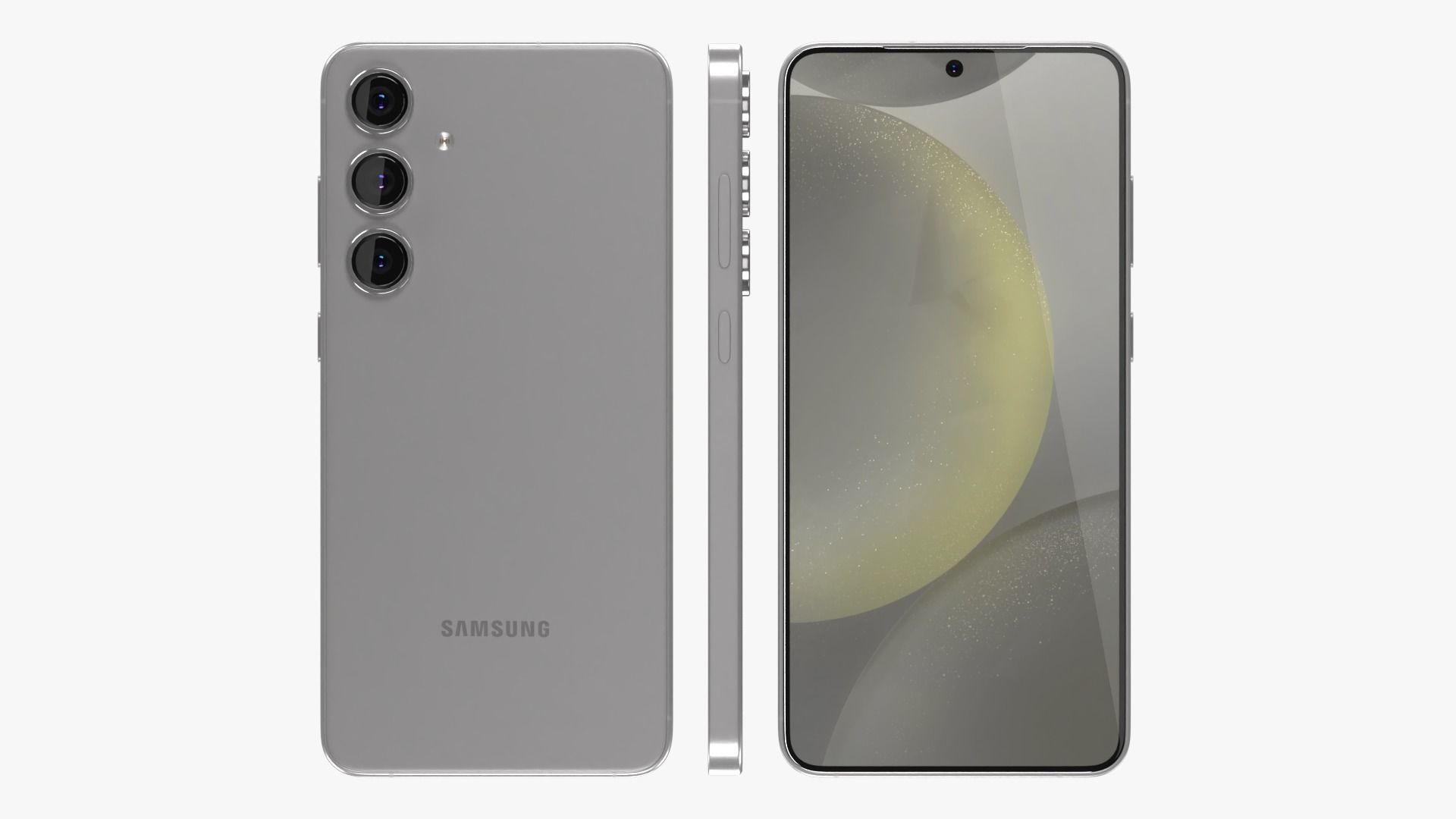 Samsung Galaxy S24 Plus Gray Low-poly 3D model_2