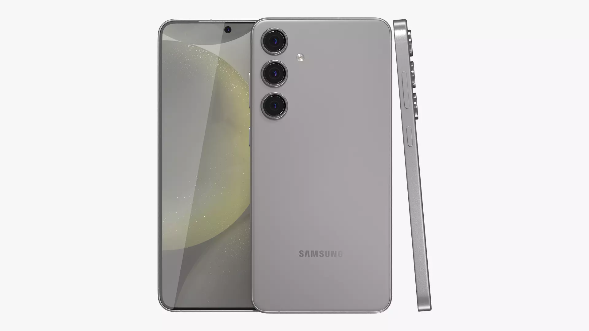 Samsung Galaxy S24 Plus Gray Low-poly 3D model_0