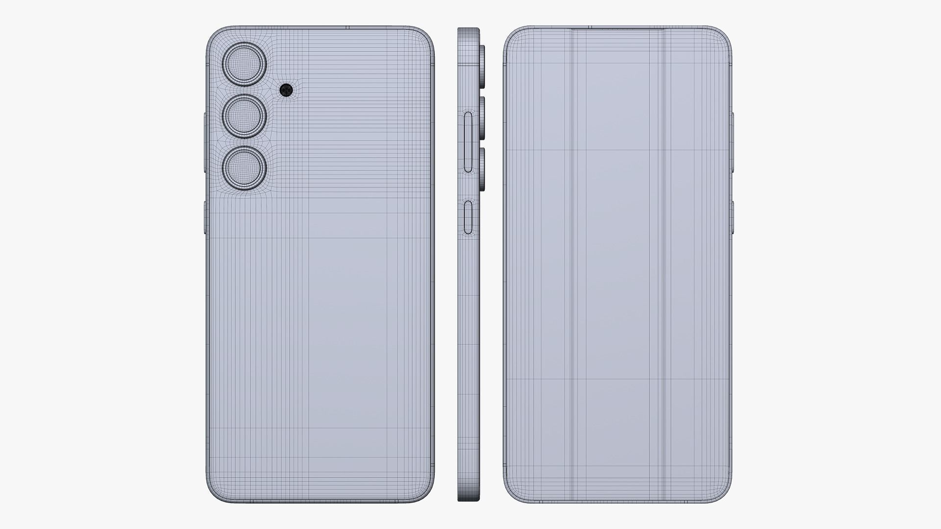 Samsung Galaxy S24 Plus Gray Low-poly 3D model_12