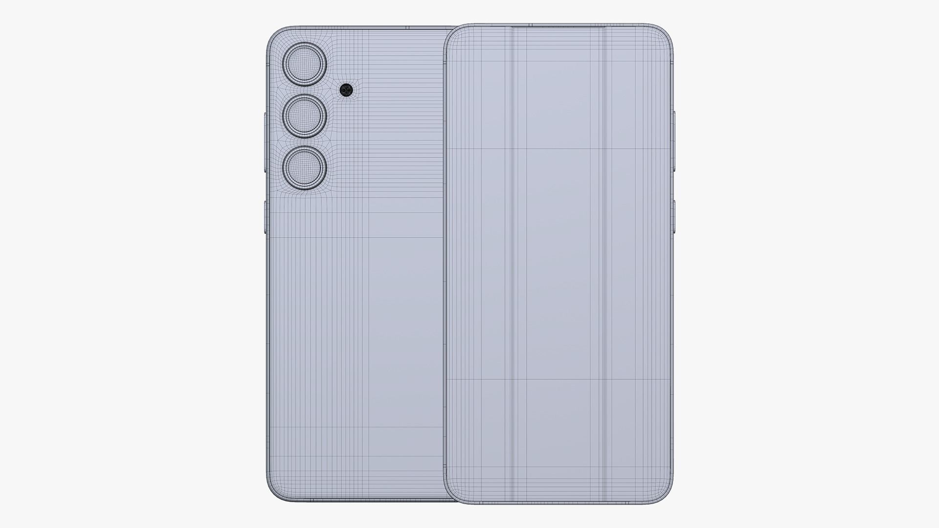 Samsung Galaxy S24 Plus Black Low-poly 3D model_11