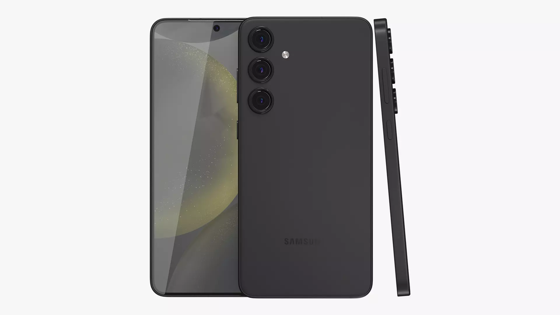 Samsung Galaxy S24 Plus Black Low-poly 3D model_0