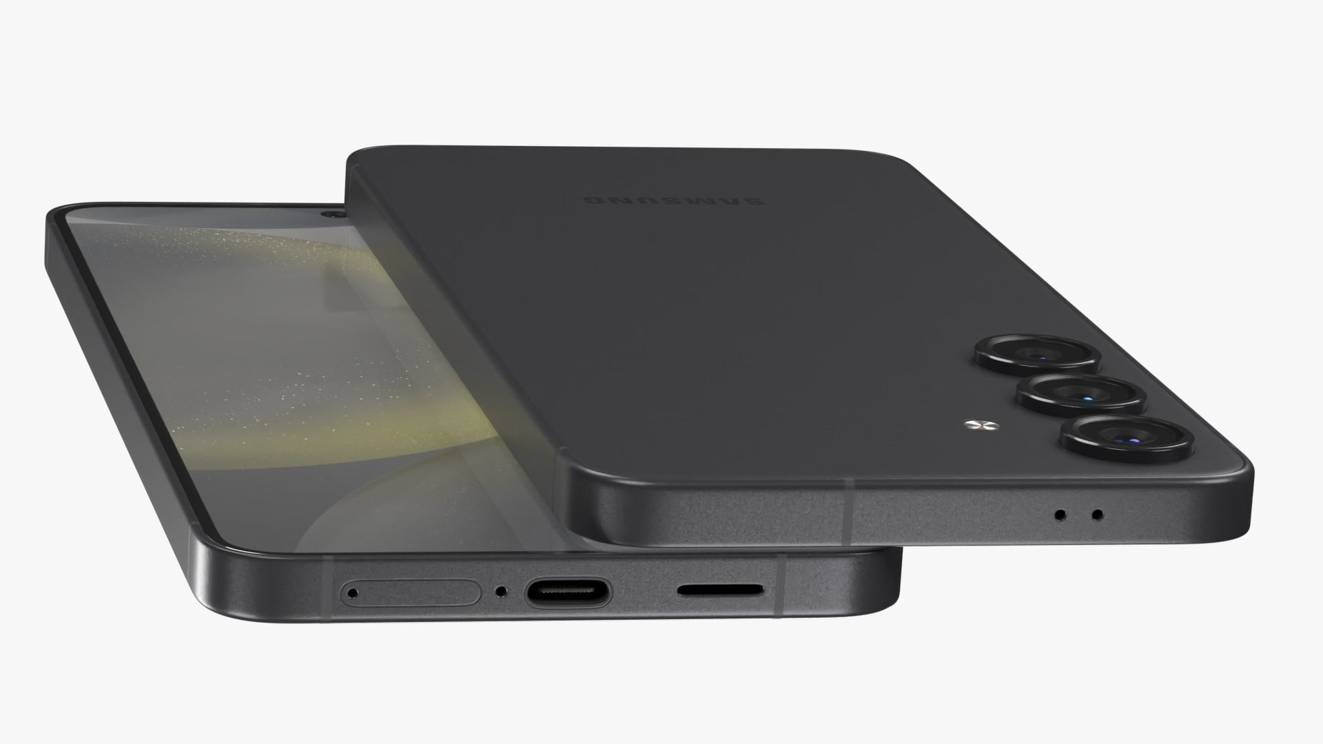 Samsung Galaxy S24 Plus Black Low-poly 3D model_6