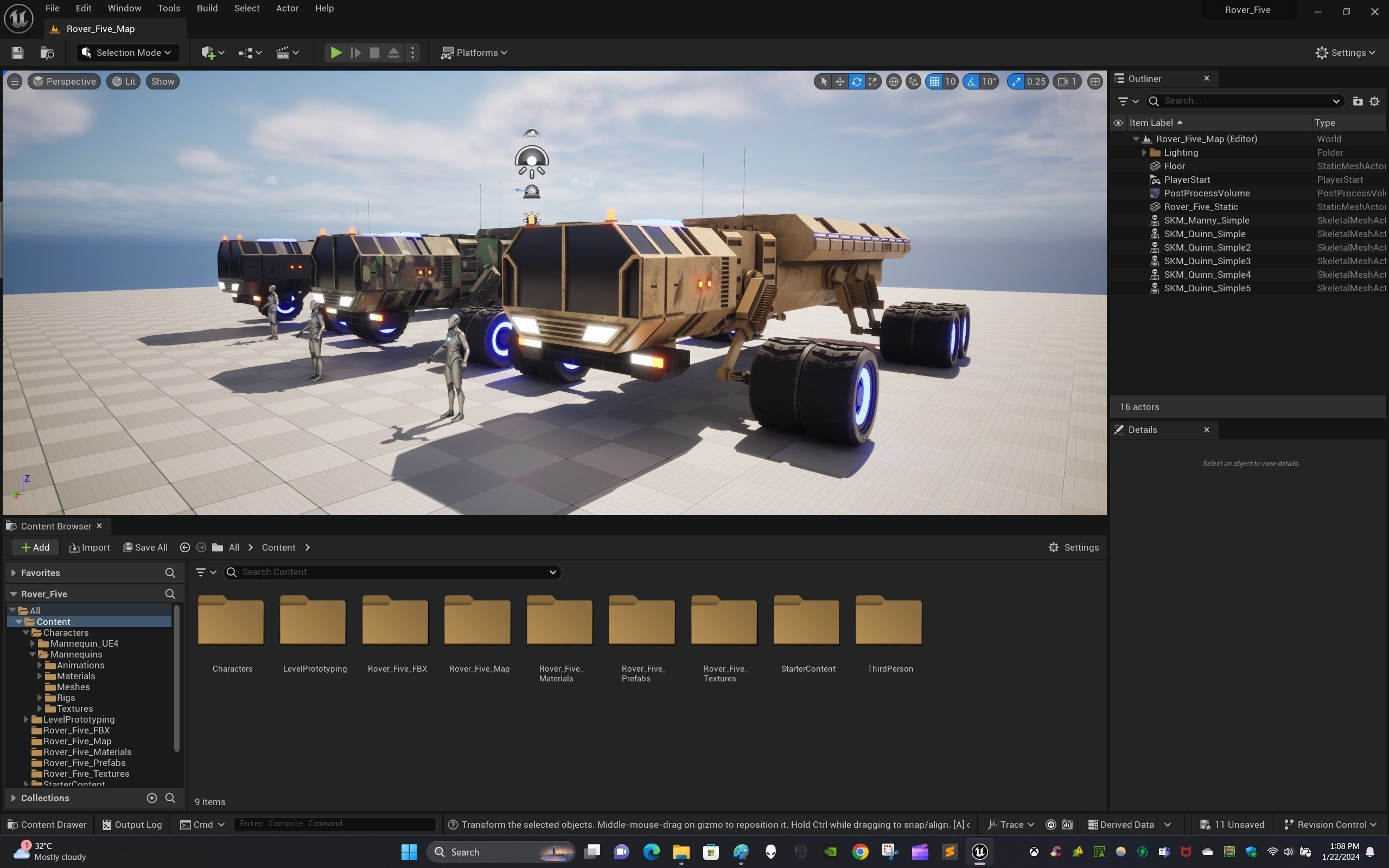 Rover Five Low-poly 3D model_22