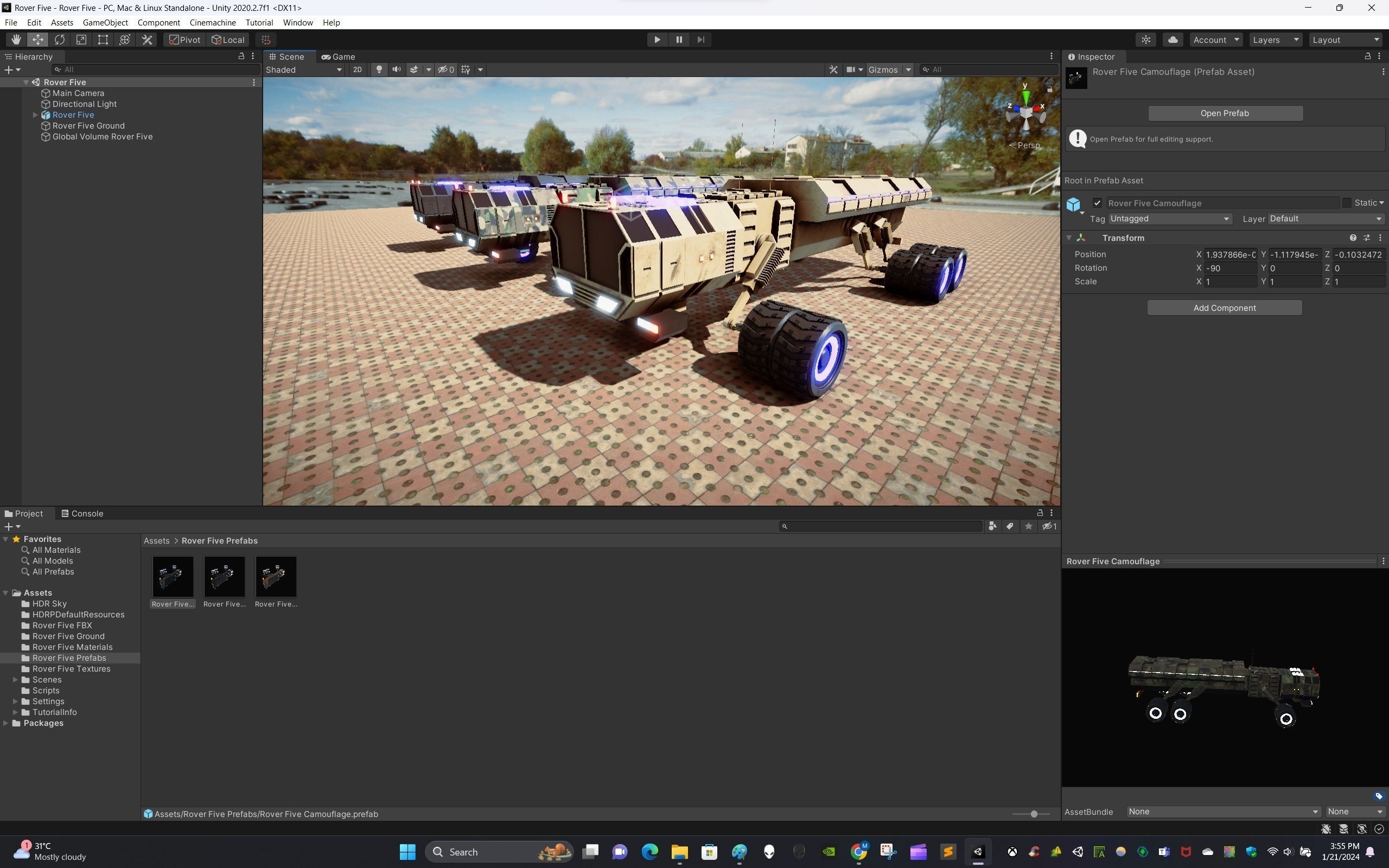 Rover Five Low-poly 3D model_15