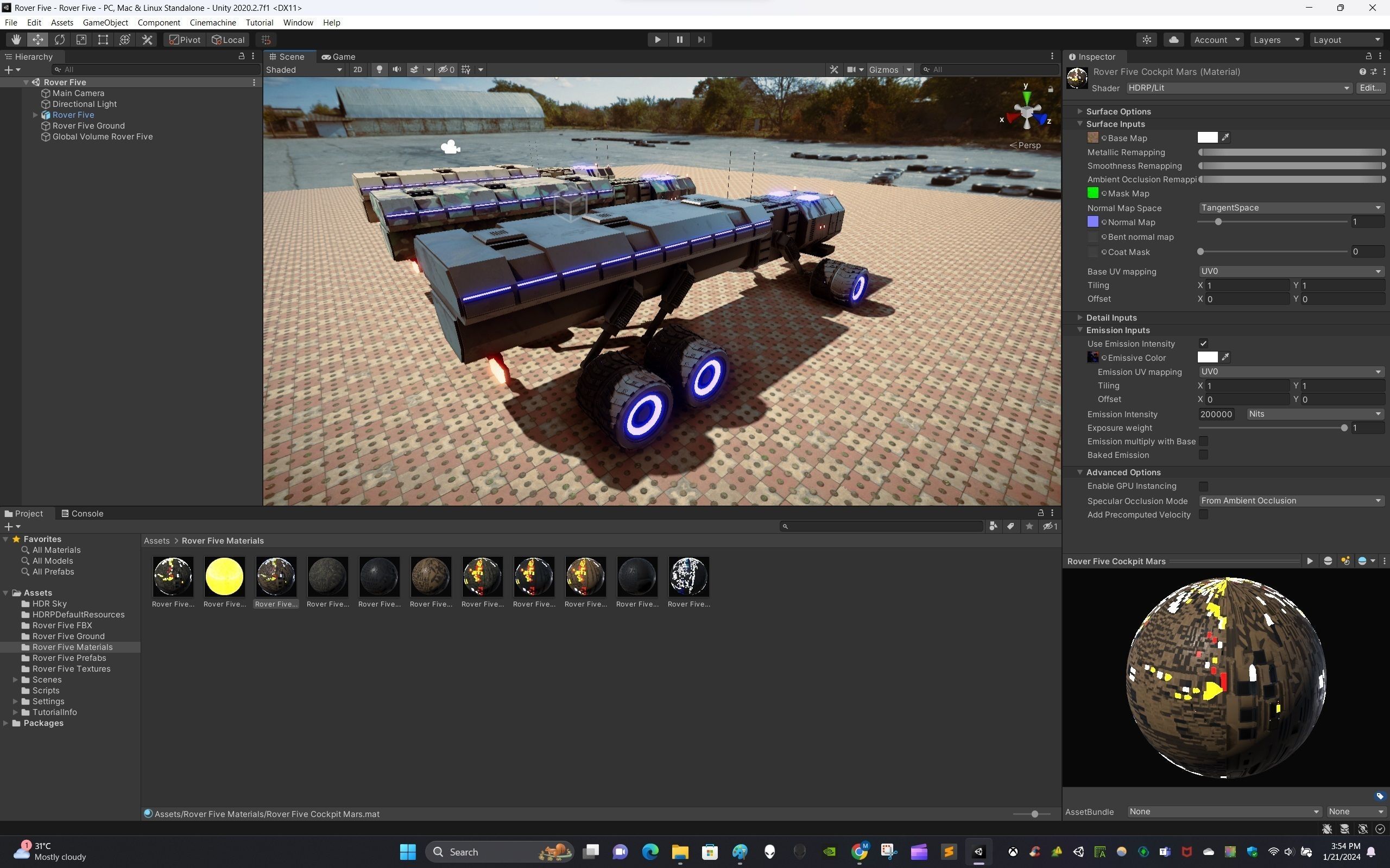 Rover Five Low-poly 3D model_14