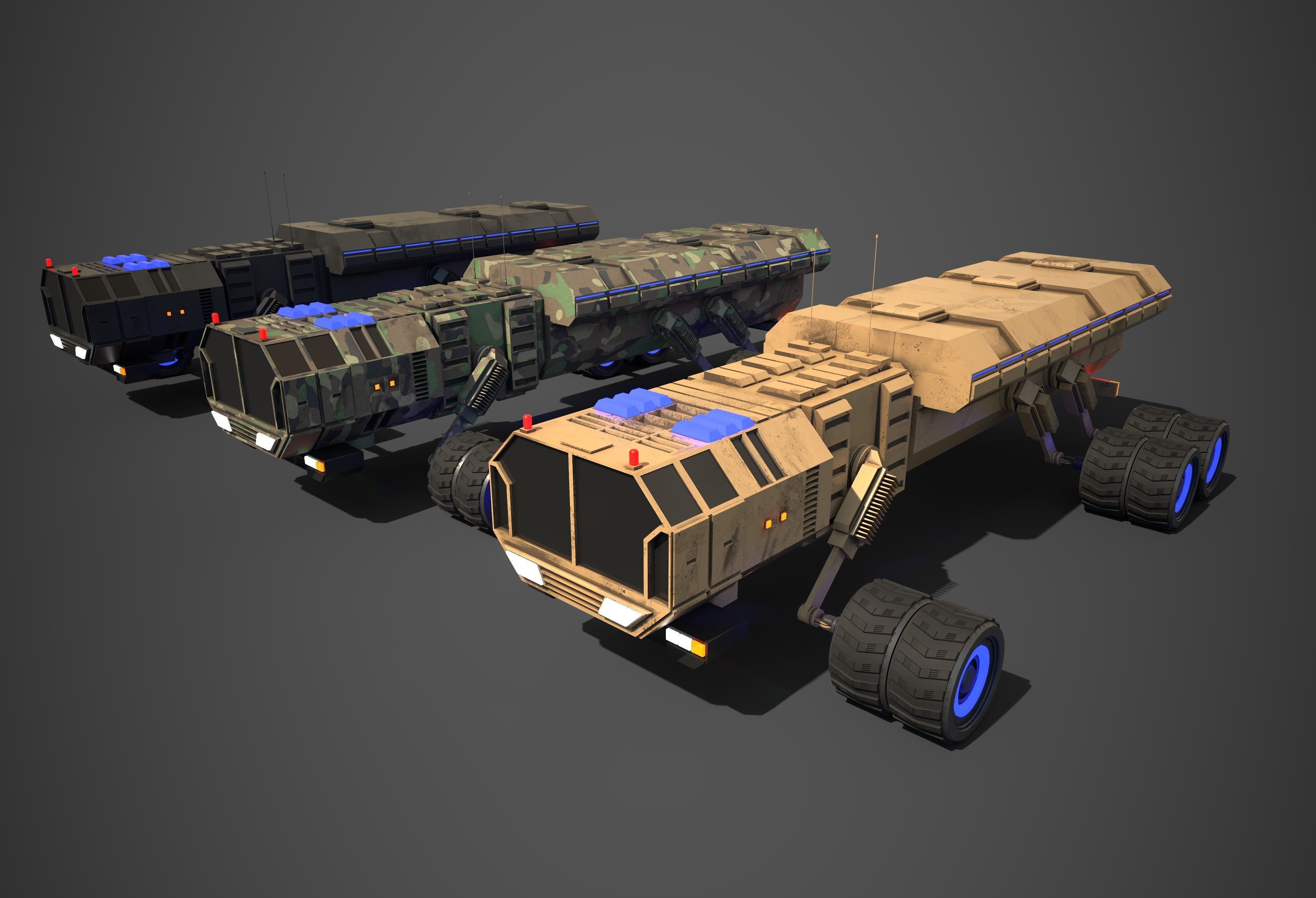 Rover Five Low-poly 3D model_4