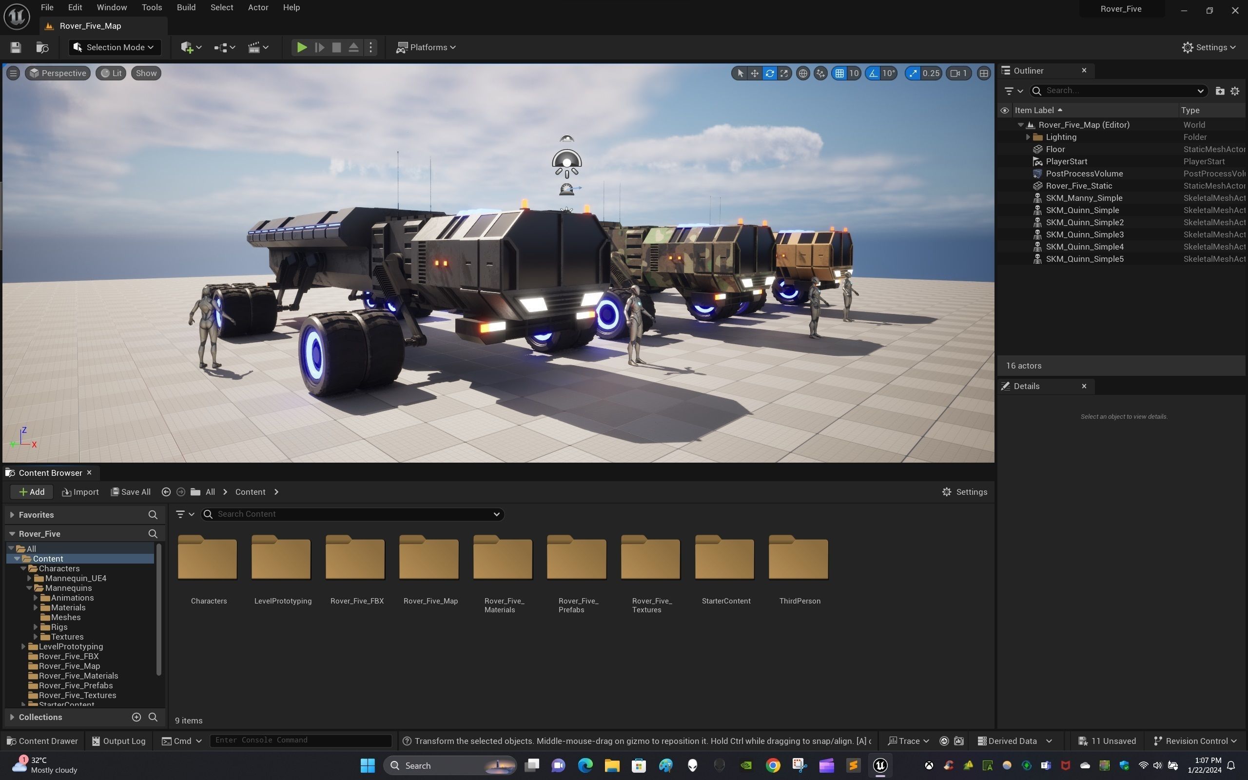 Rover Five Low-poly 3D model_21