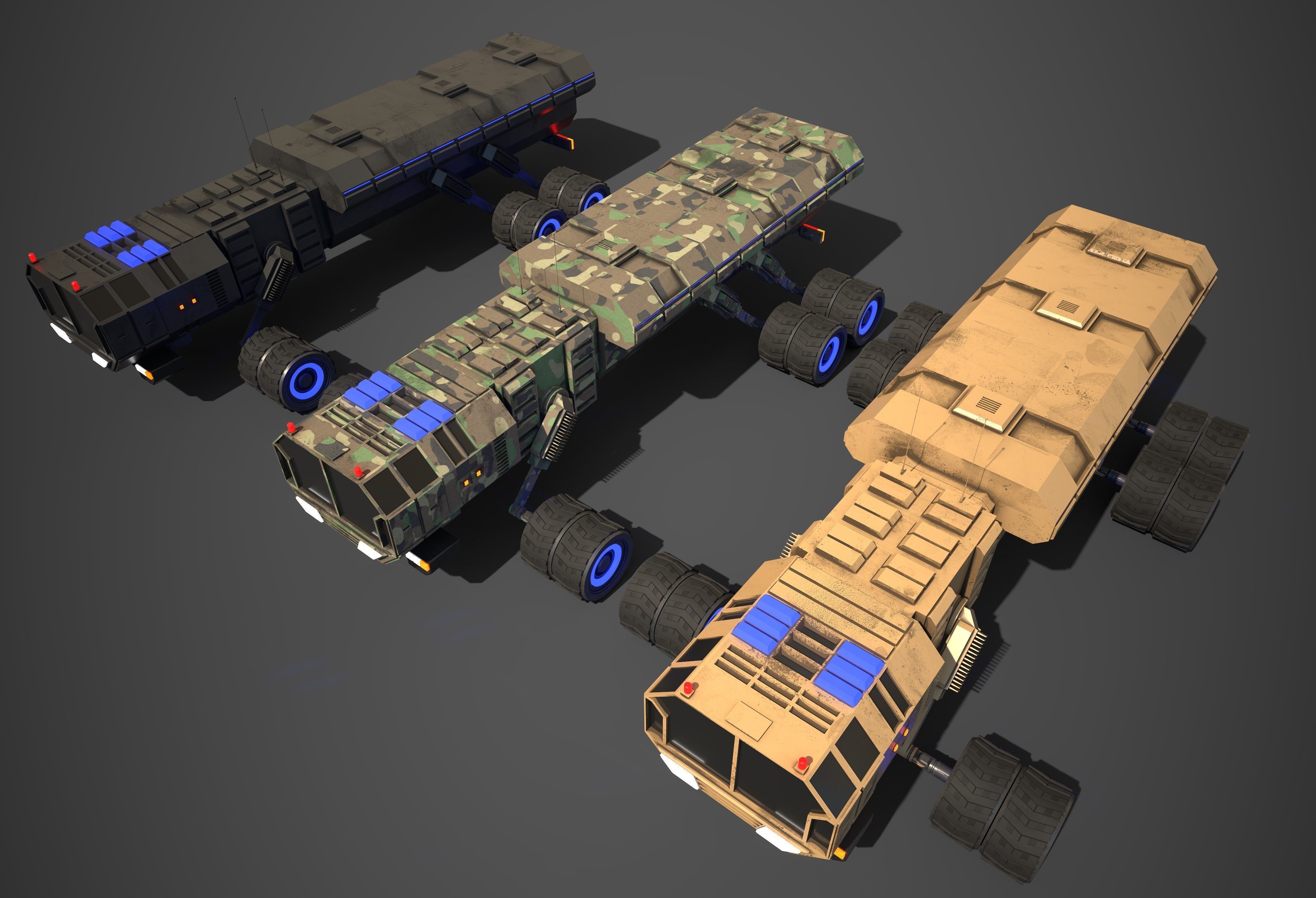 Rover Five Low-poly 3D model_8