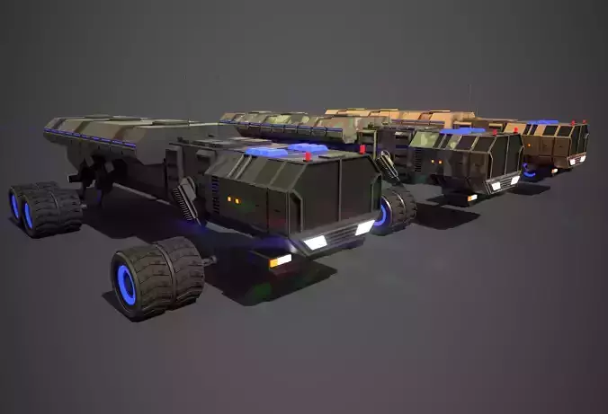 Rover Five Low-poly 3D model