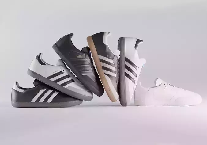 Adidas Samba OG Classic Leather Shoes Low-poly 3D model