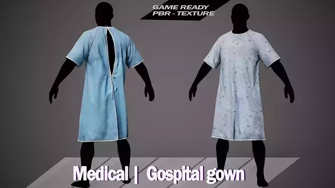 Medica Gospital gown 3D model  