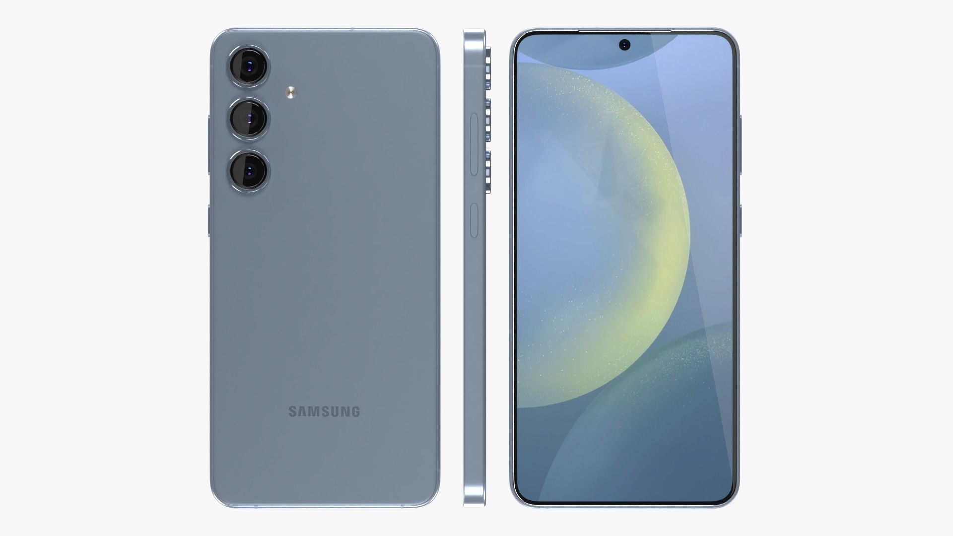 Samsung Galaxy S24 Plus Blue Low-poly 3D model_2