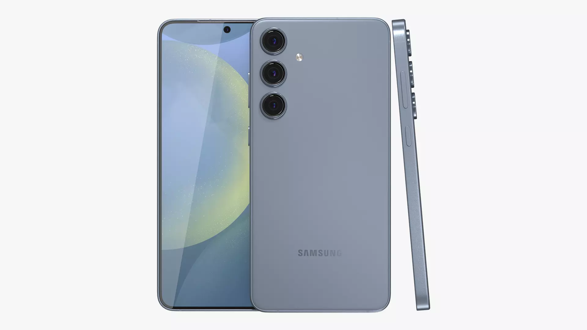 Samsung Galaxy S24 Plus Blue Low-poly 3D model_0