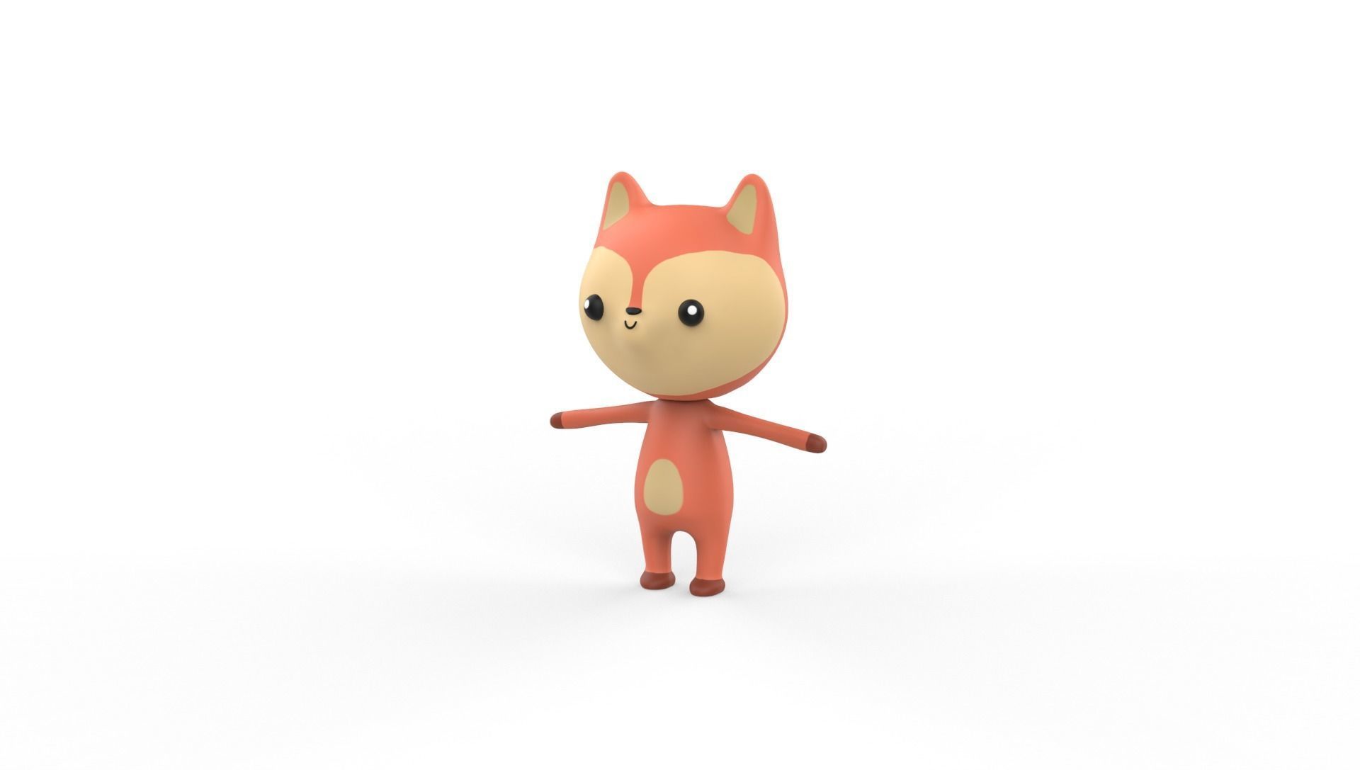 Stylized Wolf Animated v001 Low-poly 3D model_9