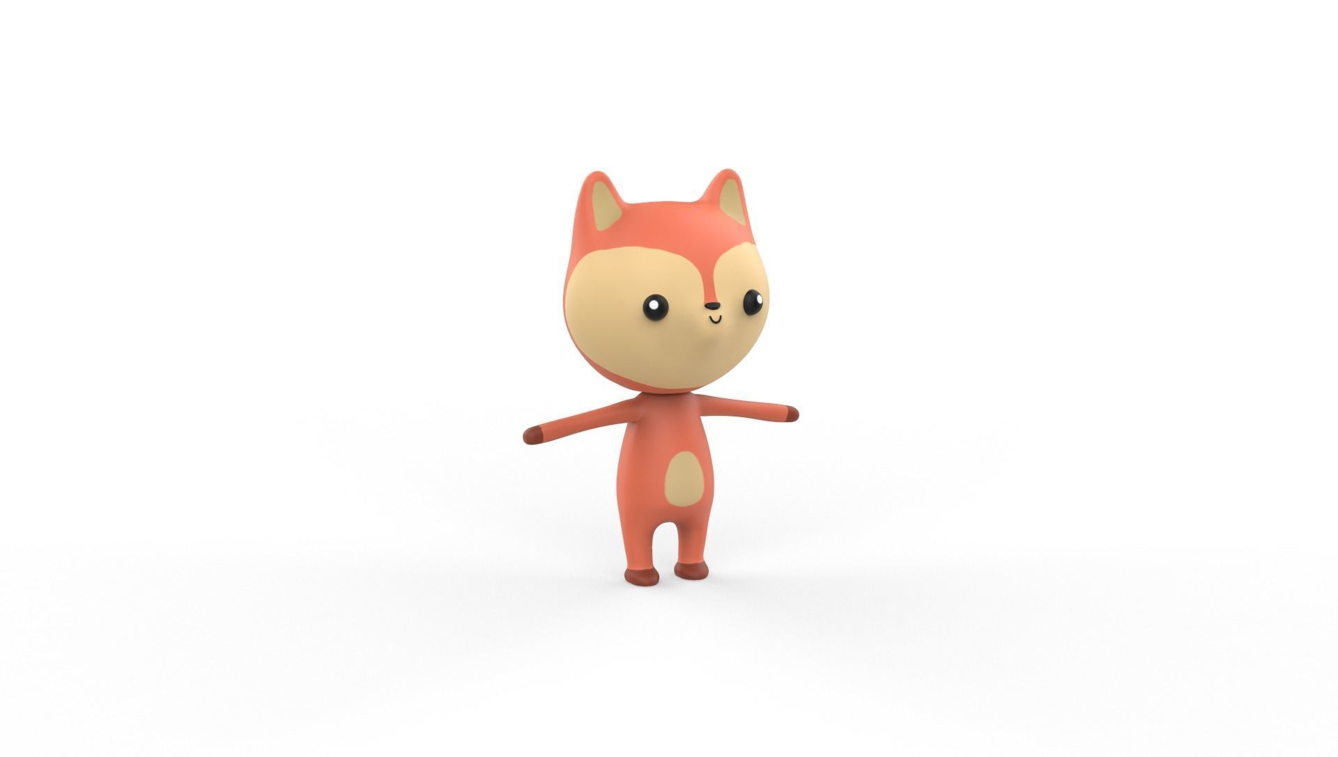 Stylized Wolf Animated v001 Low-poly 3D model_20