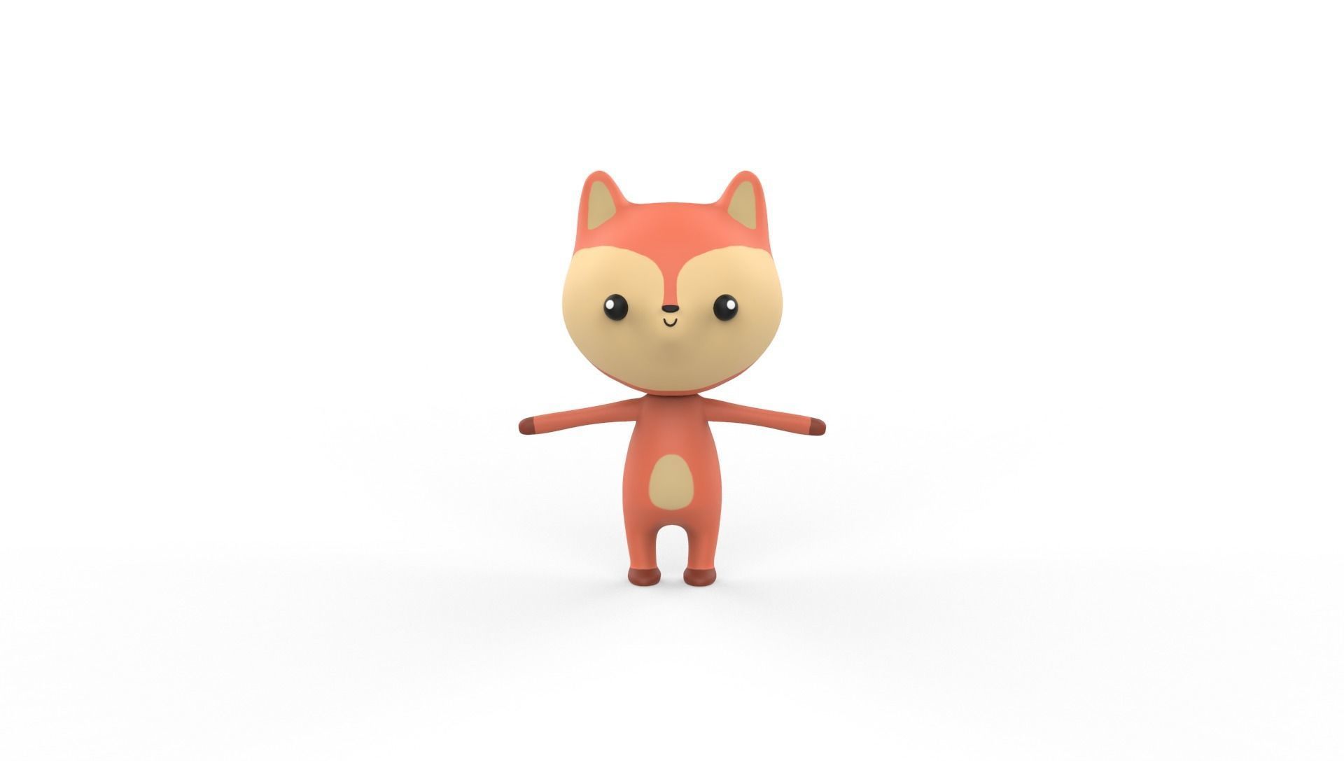 Stylized Wolf Animated v001 Low-poly 3D model_8