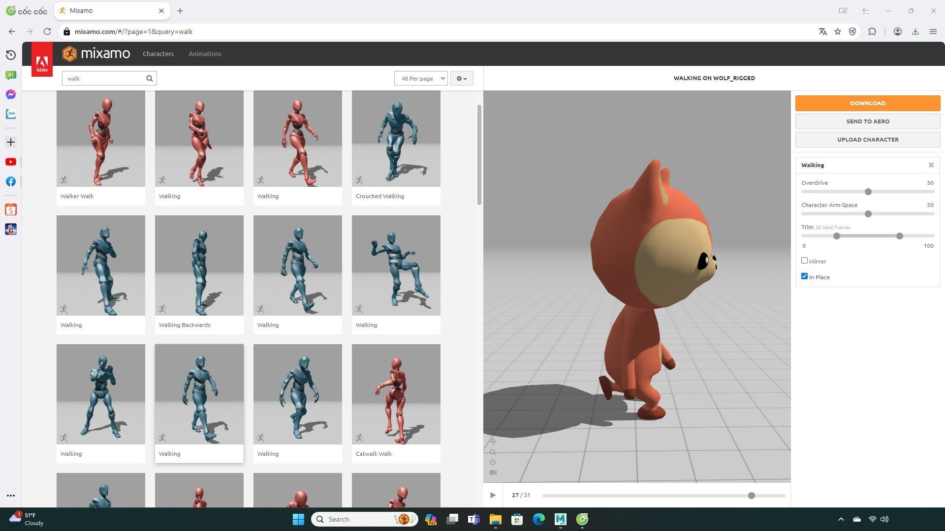Stylized Wolf Animated v001 Low-poly 3D model_3