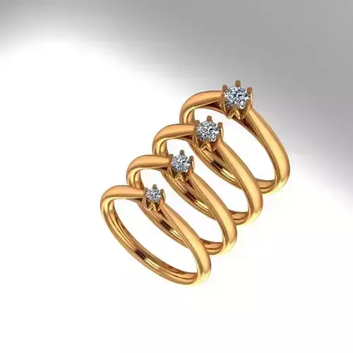 ring solitaire 3dm model Jeweler 3D model