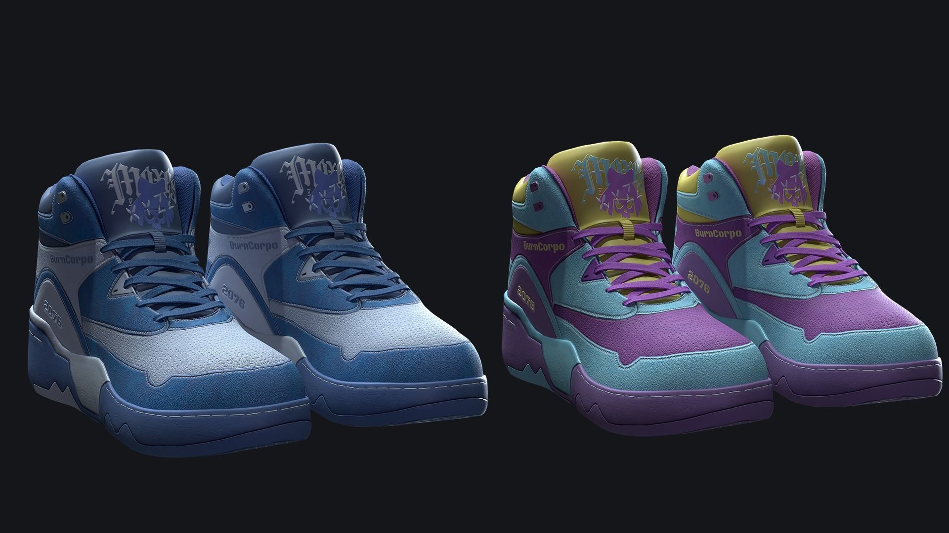 Sneakers - Low Poly   Low-poly 3D model_4