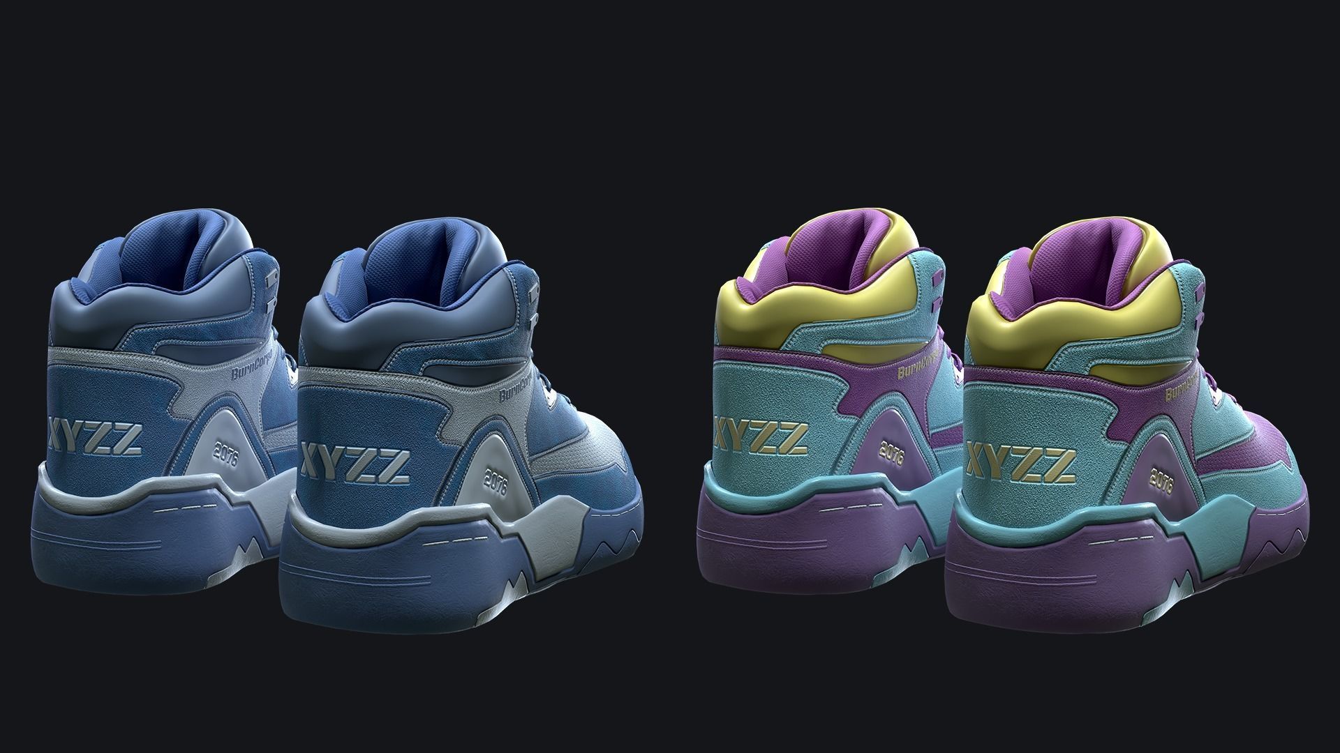 Sneakers - Low Poly   Low-poly 3D model_5