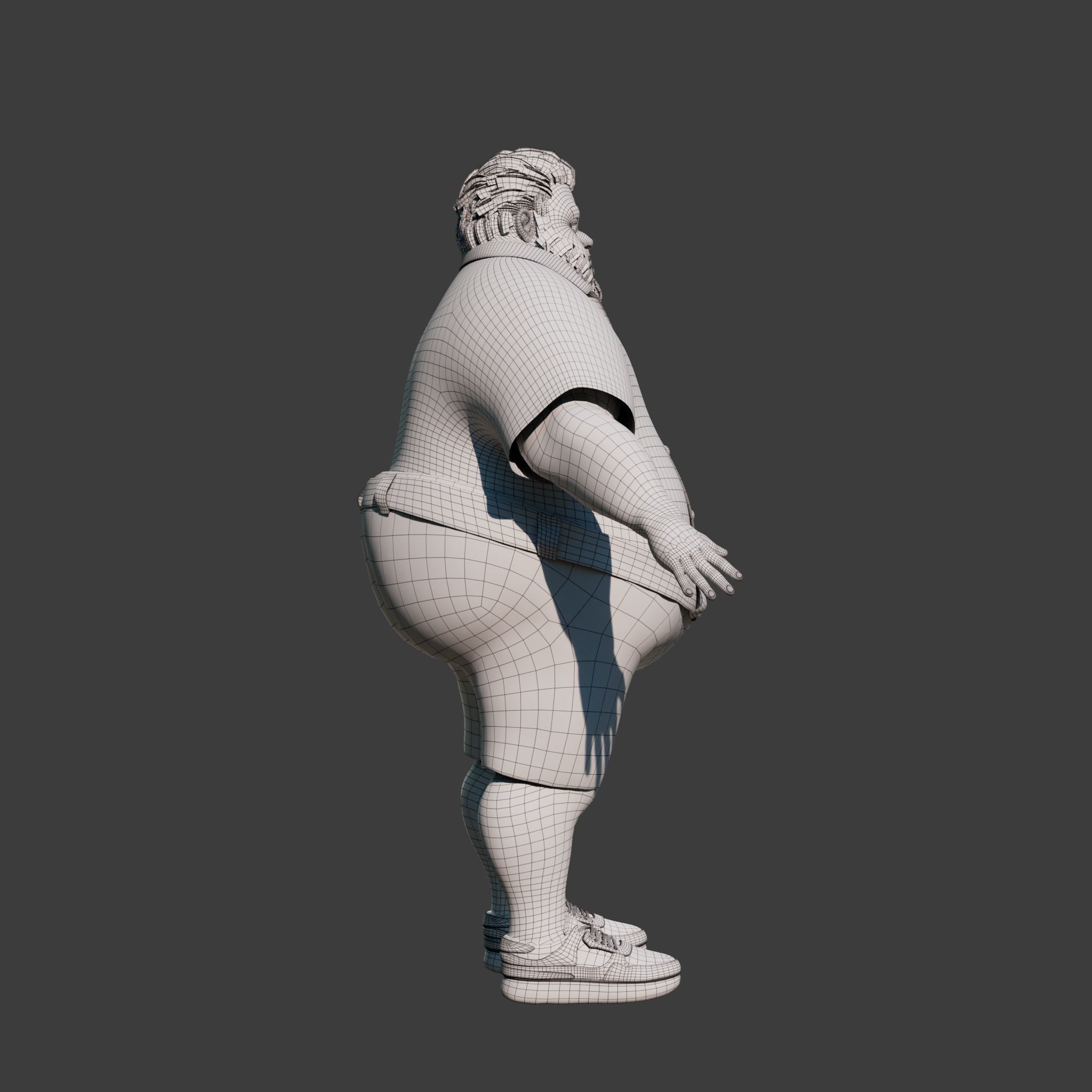 Cartoon Man NoRig Low-poly 3D model_9