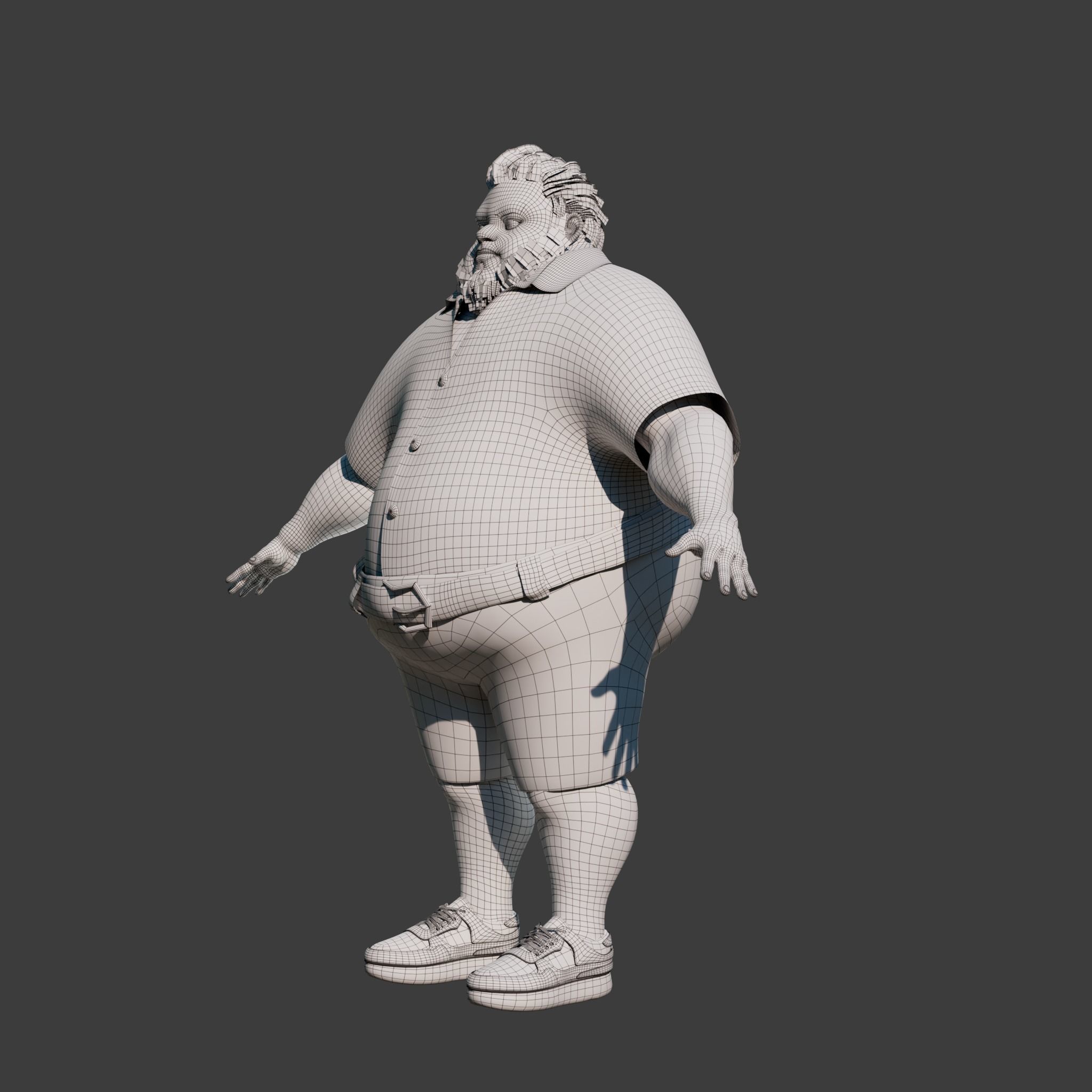 Cartoon Man NoRig Low-poly 3D model_12