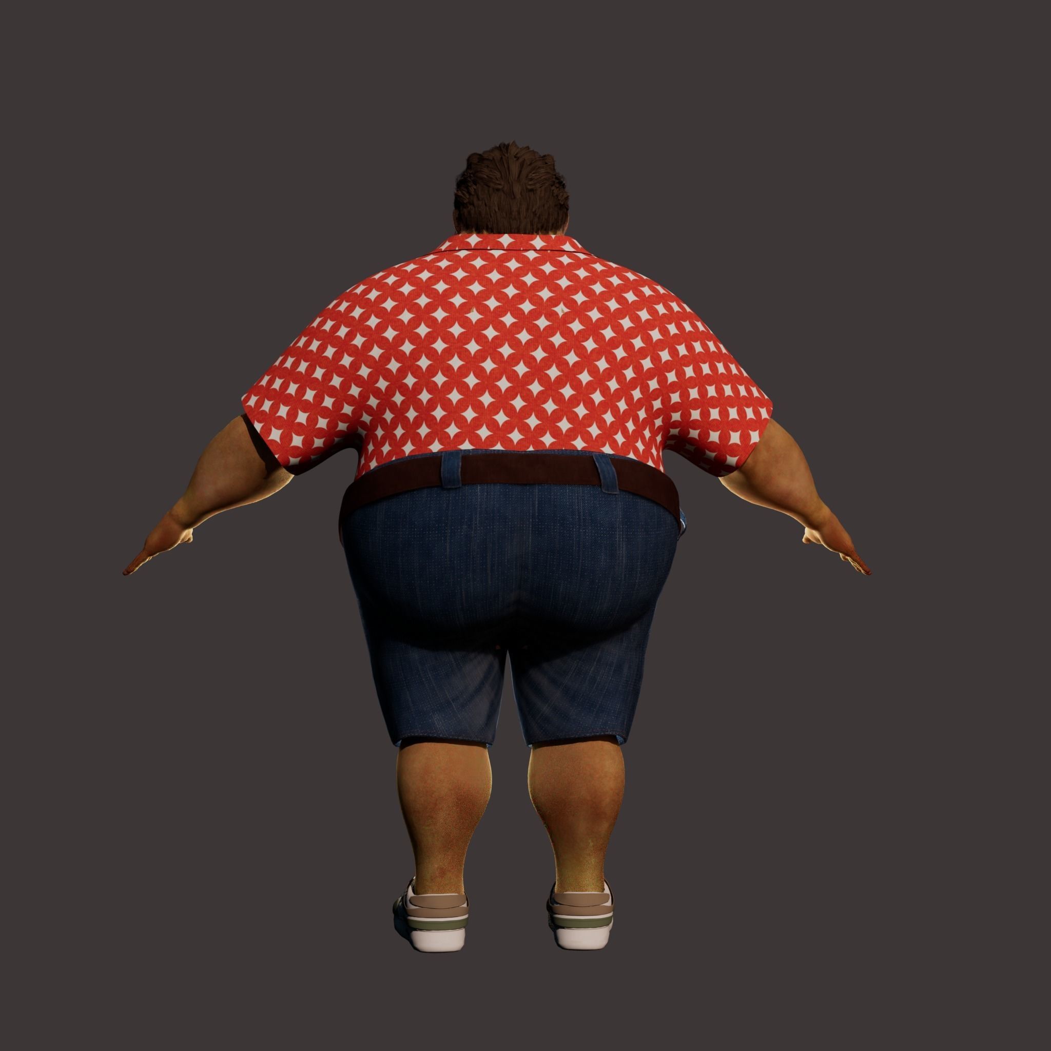 Cartoon Man NoRig Low-poly 3D model_3