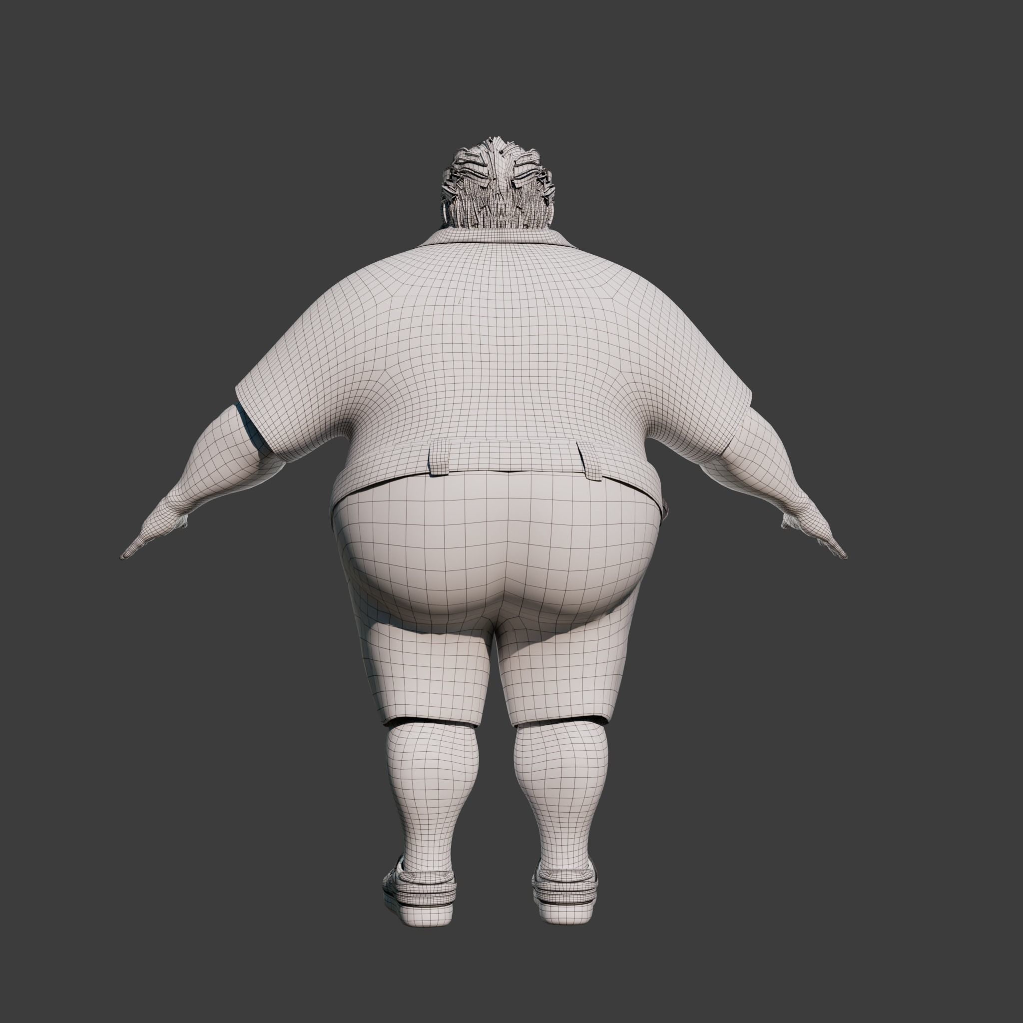 Cartoon Man NoRig Low-poly 3D model_10