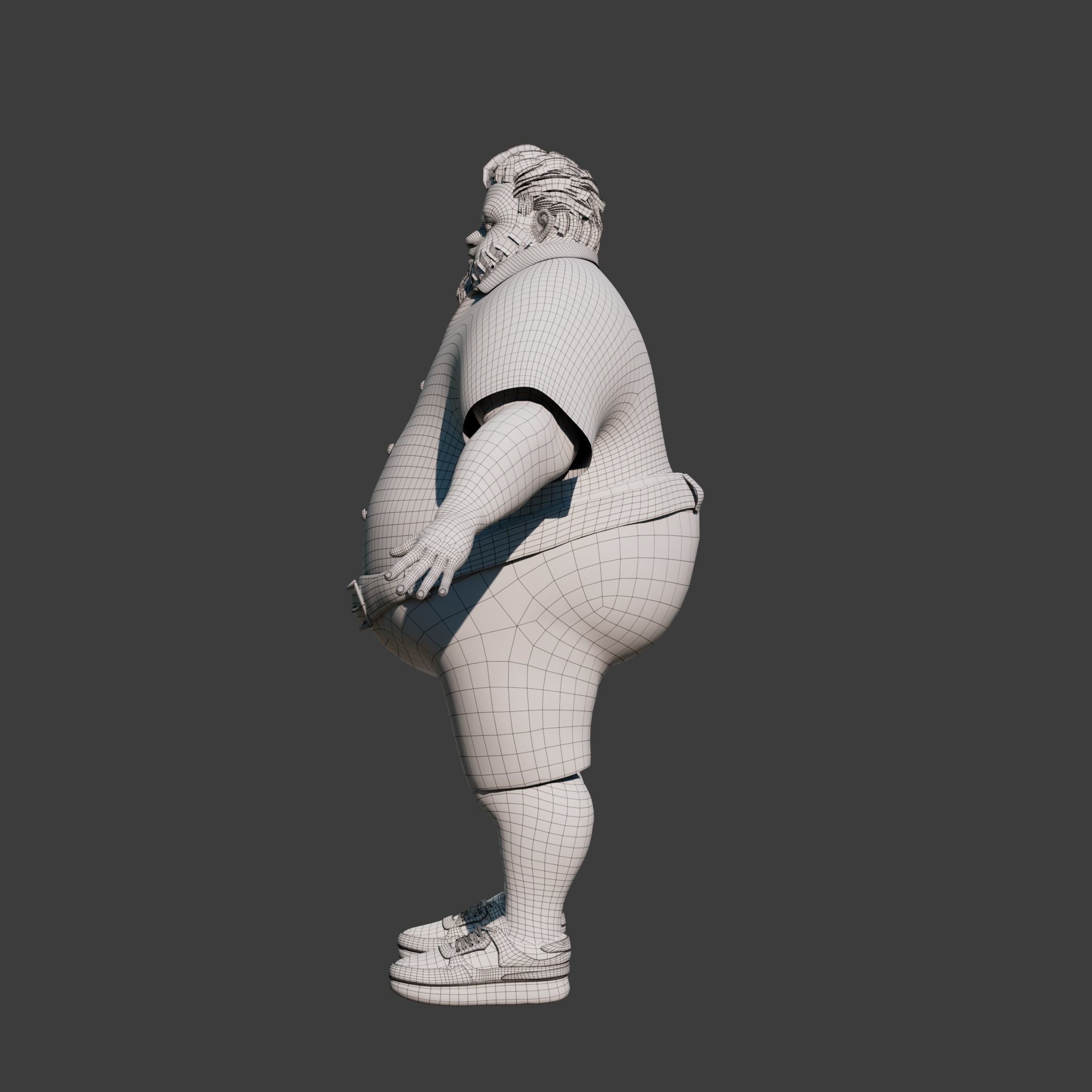 Cartoon Man NoRig Low-poly 3D model_11